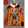 3D Print Hoodie Men Horror Clown Collage Graffiti Cartoon Face All Over Print Drawstring Casual Hooded Sweat Top