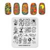 kads Stamping Nail Art Plates Chinese 027 Nail Art Plate Stamp Templates Tiger Deer Mountain Pattern