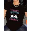 Grandma & Granddaughter Matching Tees "A Bond That Can't Be Broken" Raised Fists Soft Polyester Casual Family Gift Top