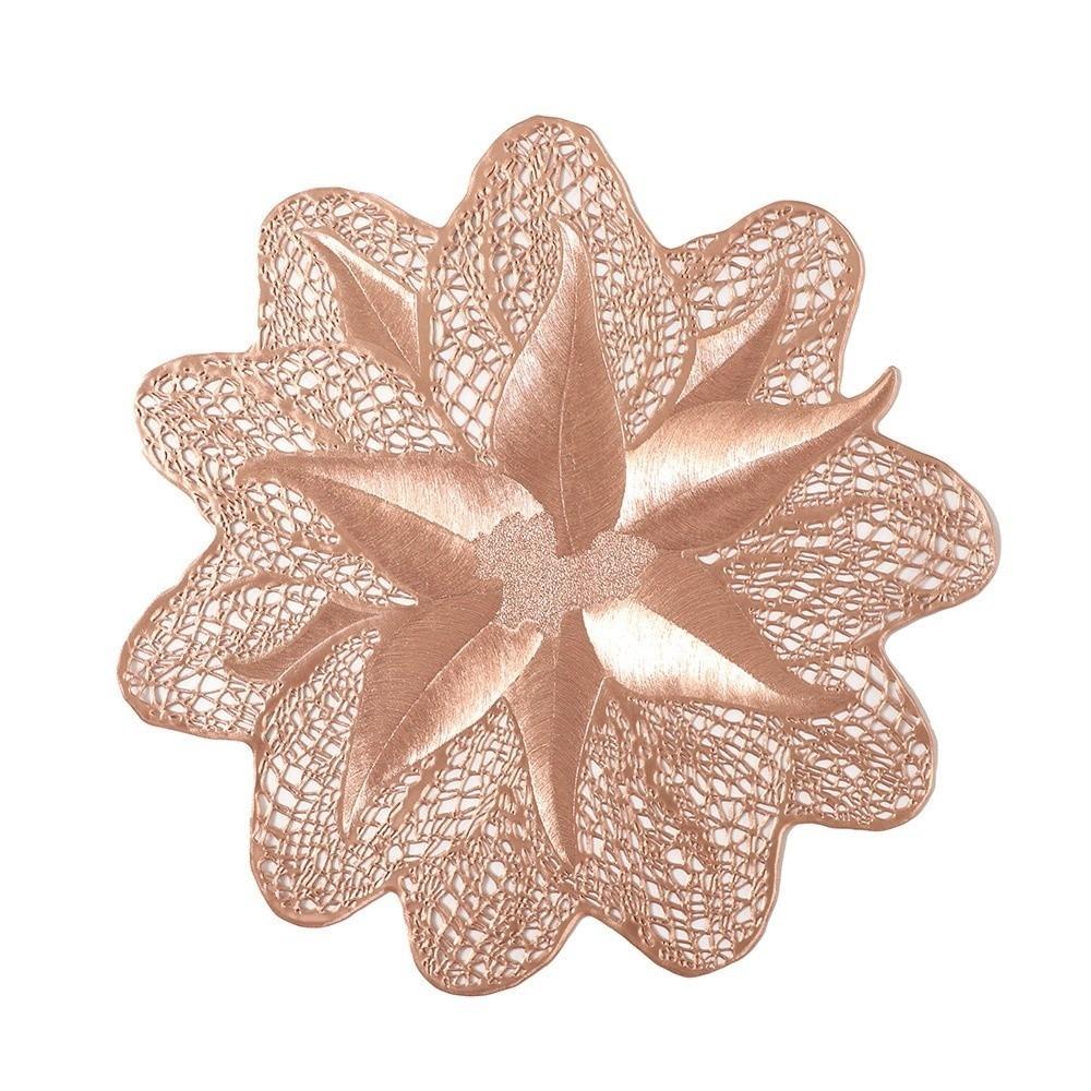 Decoration Heat Insulation Christmas Table Placemat Anti-scald Anti-slip Flower Dining Mat Coaster Glossy Cup Mats Craft