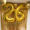 32 inch gold and silver number balloons, birthday party, Valentine's Day wedding, anniversary, New Year party decoration