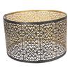 Metal Lampshade E14 E27 Iron Hollow Out Modern Decorative Cylinder Lamp Shade for Table Wall Ceiling Lamp Black and Gold