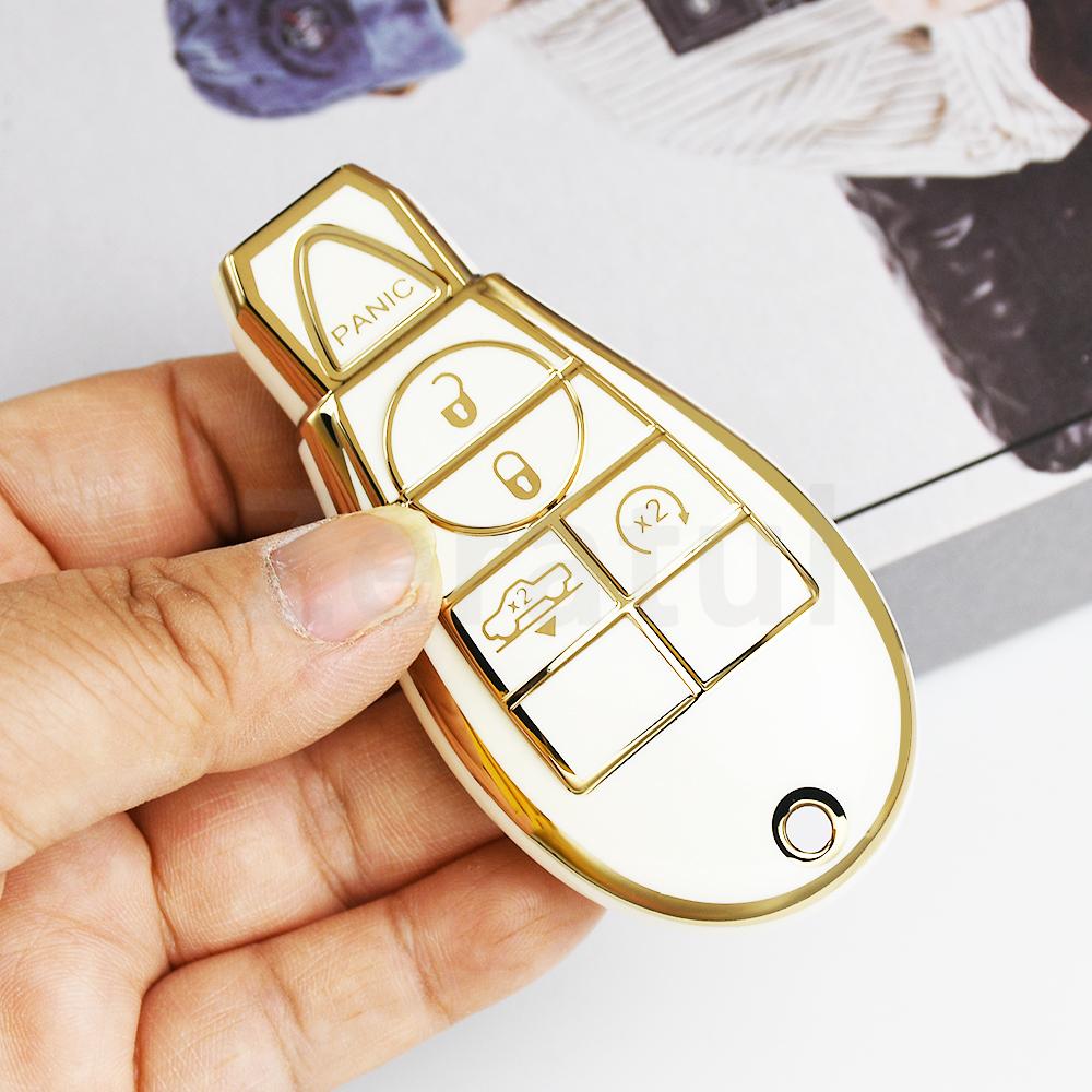 Auto Keyless For Jeep Grand Cherokee For Dodge Ram Durango Magnum Chrysler Tpu Car Key Case Anti-Scratch Key Bag Accessories