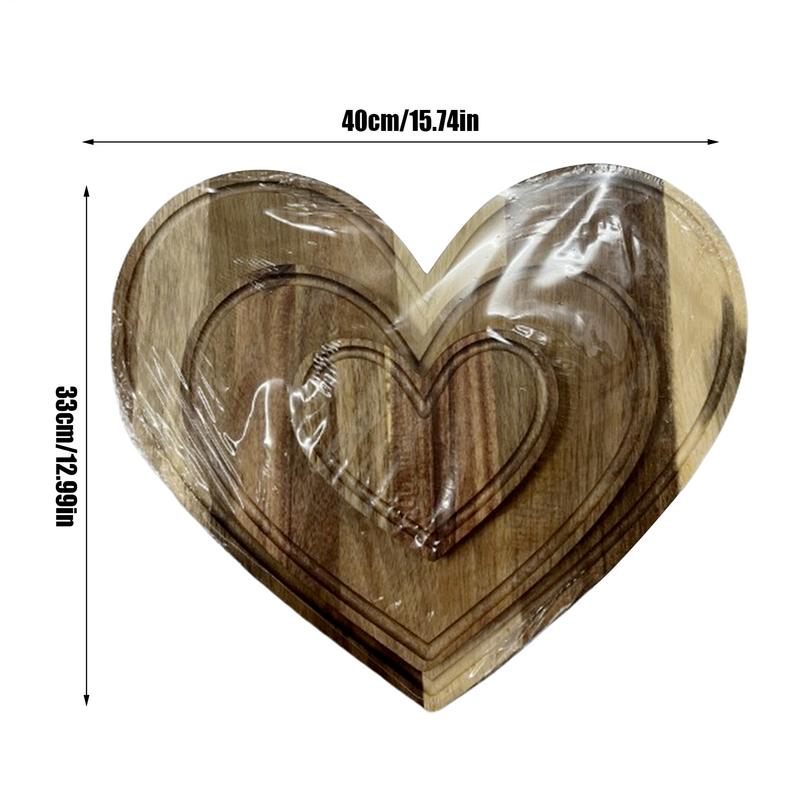 Herzförmige Schneidebrett Käse Servierplatte Holz Brotbrett für Küche Lebensmittelzubereitung Fleisch Butter Servierplatte Tablett