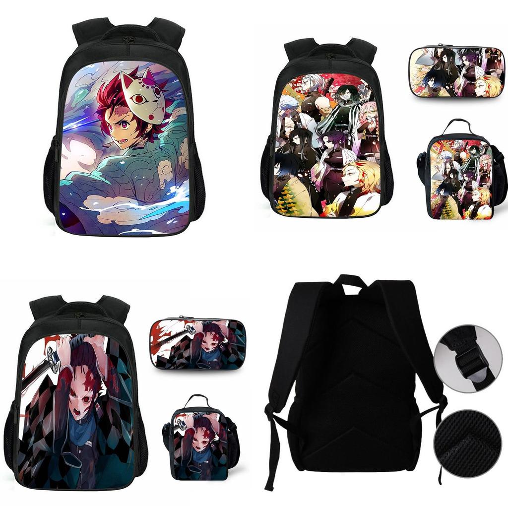 Large Capacity Demon Slayer Kimetsu No Yaiba Backpack With Durable Material And Stylish Design