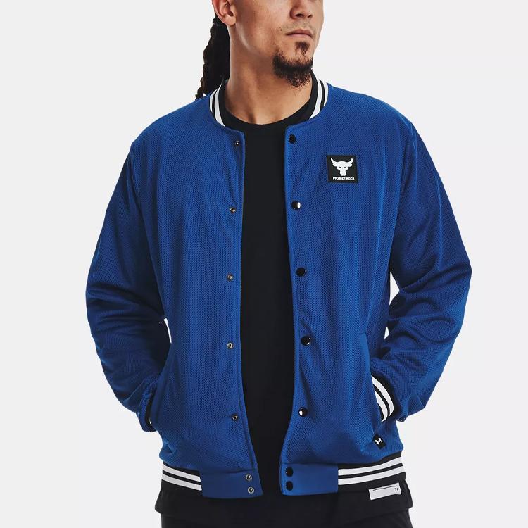 Under Armour Solid Color Single-Breasted Long Sleeve Jacket Men Jackets Phantom-Blue 1377437-471