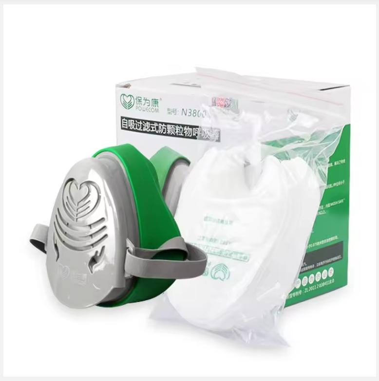Mascarilla Antipolvo con Filtros Antipolvo Mascarilla de Filtrado por Autoaspiración Respirador Antipolvo de Protección Mascarilla Facial Antipolvo para Pulverización