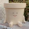 Creative Swing Face Planter Flower Pot Wall Planter Pot Wall Hanging Planters Smile Face Resin Flower Pot Garden Accessories