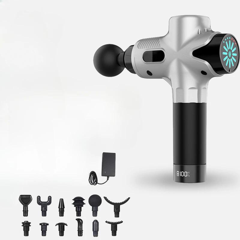 

24V Massage Gun Equipped With Hot As Well As Cold Compress Electric-Powered 12Head Good Frequency Fascia Gun Deep Tissue Neck Relax Fitness UK