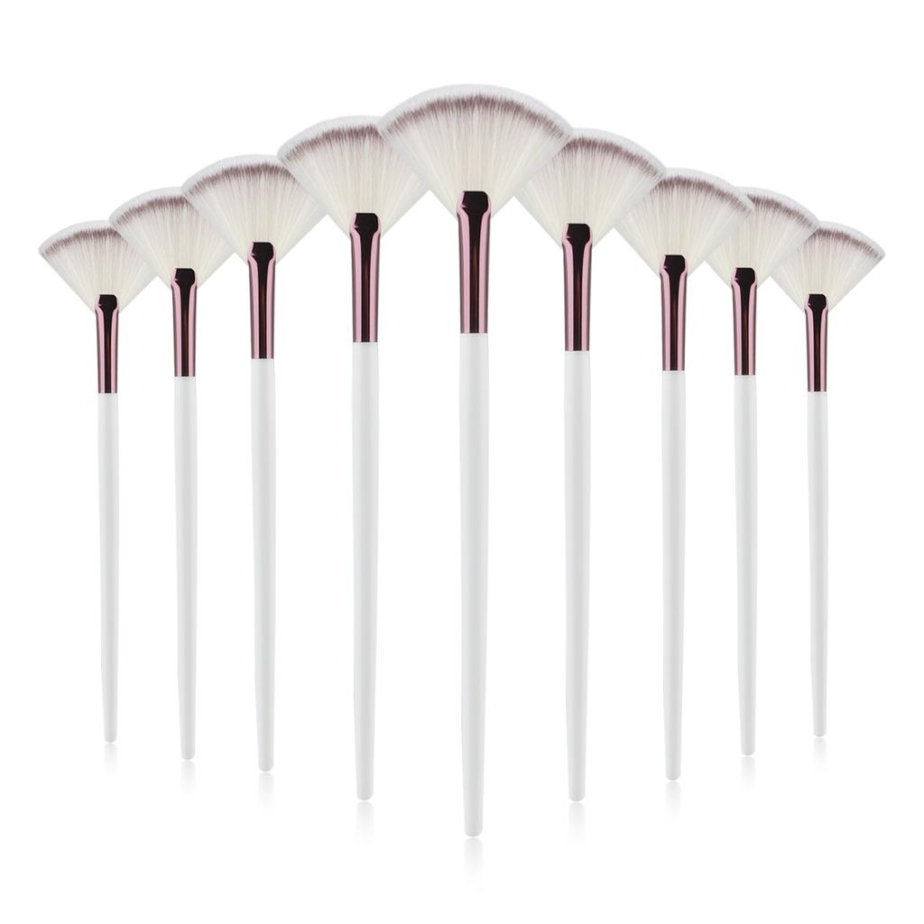 1/3/5/9Pcs Slim Soft Facial Fan Brush,Makeup Cosmetic Multi Use,Mask Brush Makeup Brush Tool Set