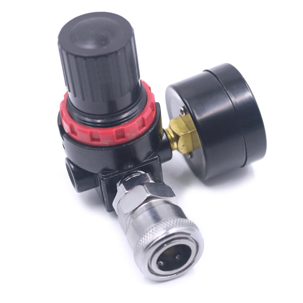 Spray Gun Air Pressure Regulator with Gauge 0-1MPa/0-10 Kgf/cm2 Air Flow Control Adjusting for Valve for Air Tools Alumi