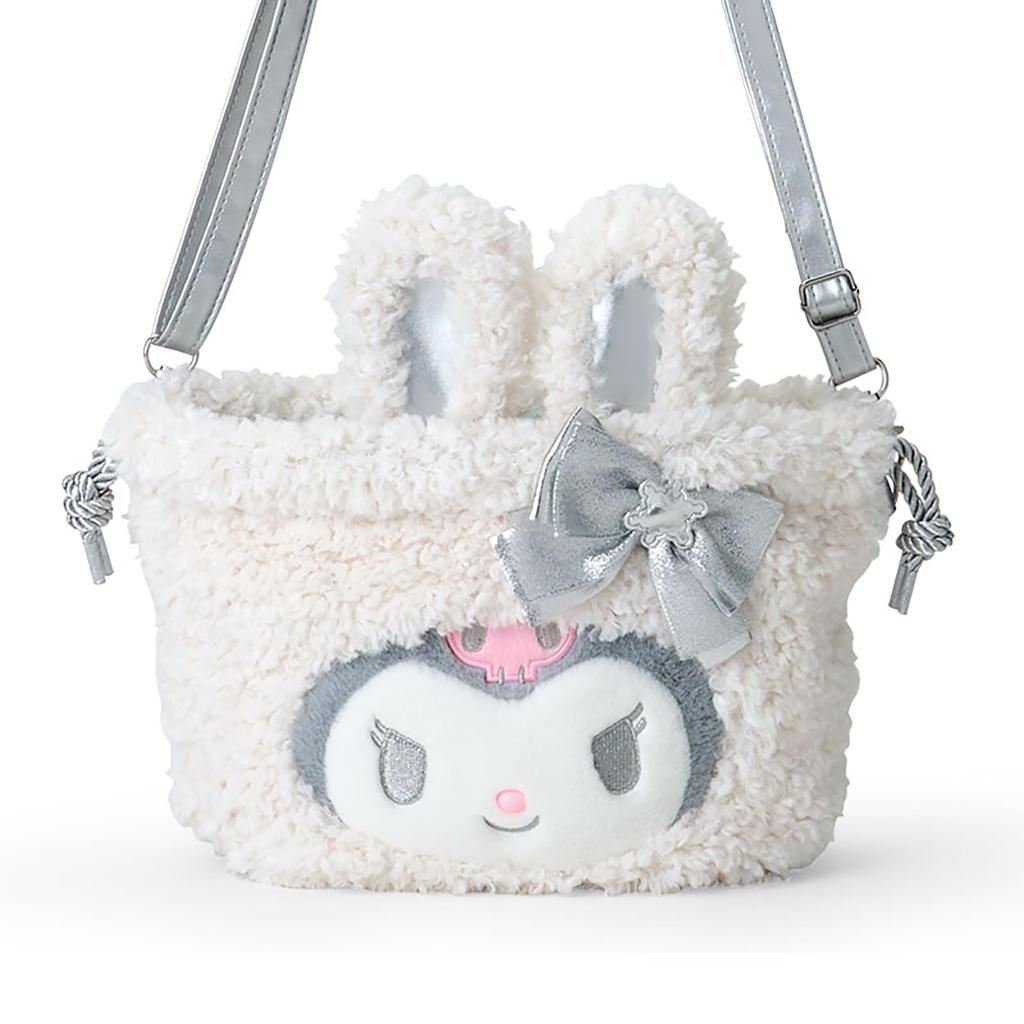 [Sanrio] 2WAY Drawstring Shoulder (Fluffy Snow Rabbit) Kuromi 129844
