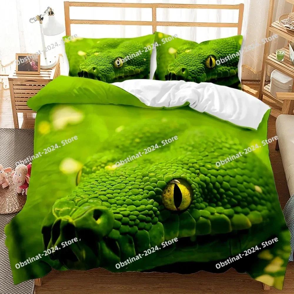 Schlangen-Bettwäsche-Set, Bettbezug-Set, 3D-Bettwäsche, Digitaldruck-Bettwäsche, Queen-Size-Bettwäsche-Set, modisches Design