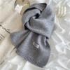New Imitation Cashmere Knitted Scarf for Women Winter New Korean Fashion Versatile Warm Scarf Soft and Skin Friendly