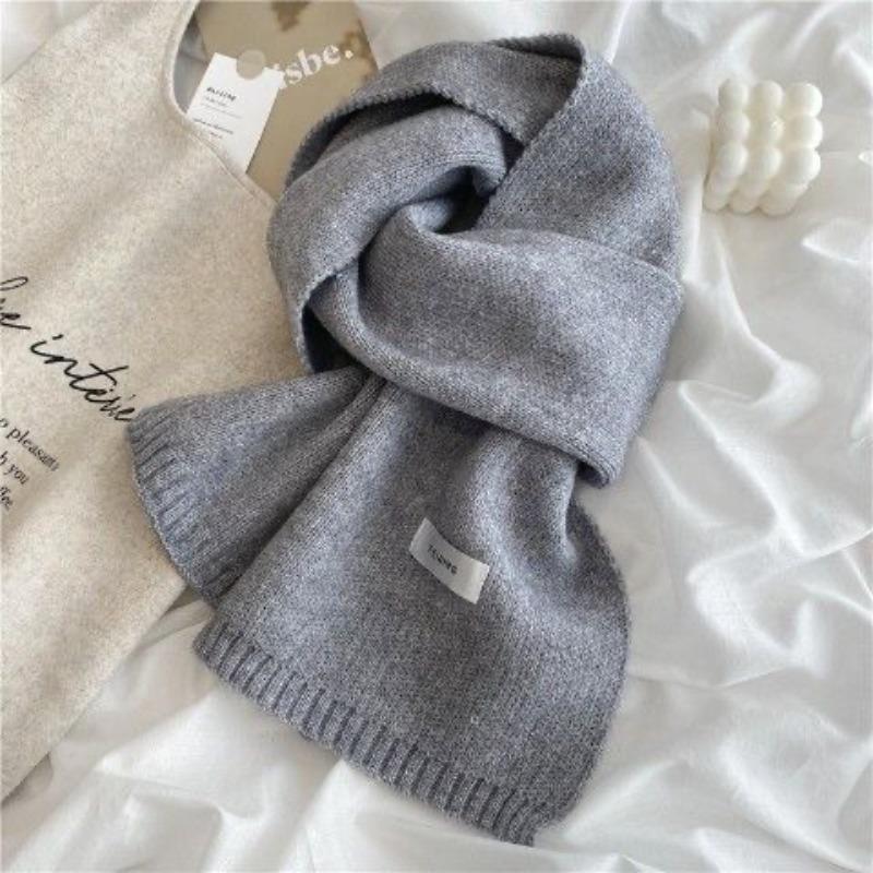 New Imitation Cashmere Knitted Scarf for Women Winter New Korean Fashion Versatile Warm Scarf Soft and Skin Friendly