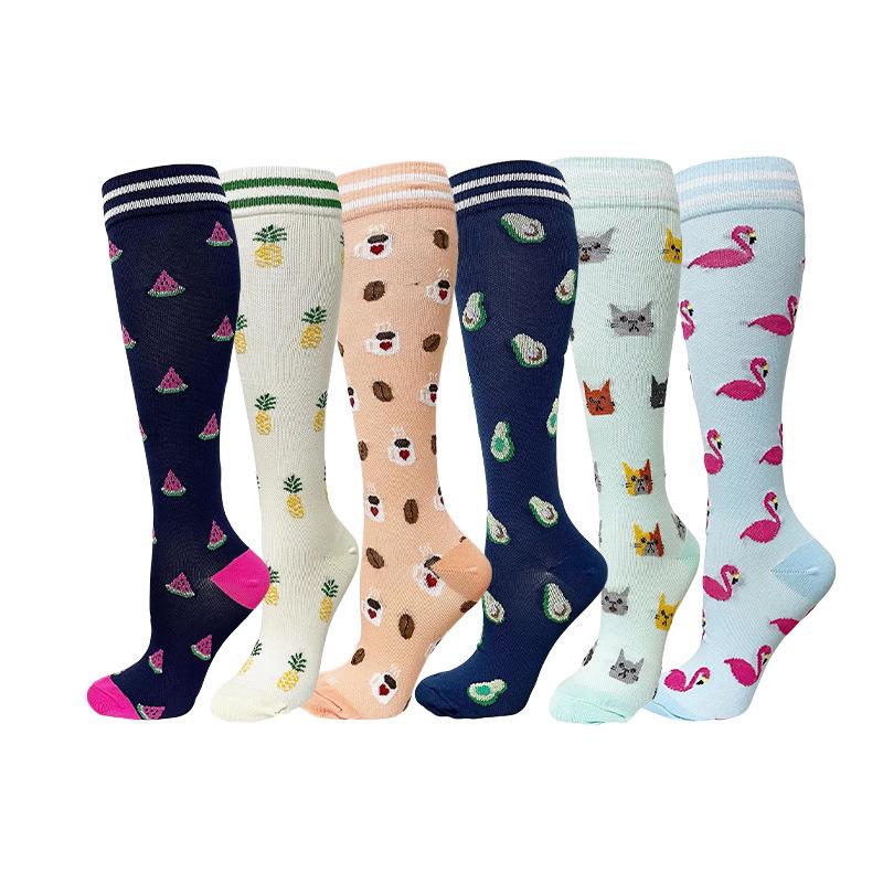 Unisex Cross-Border Compression Socks - Perfect for Sports, Running, Yoga; Knee-High, Calf-Length; Leg Slimming.