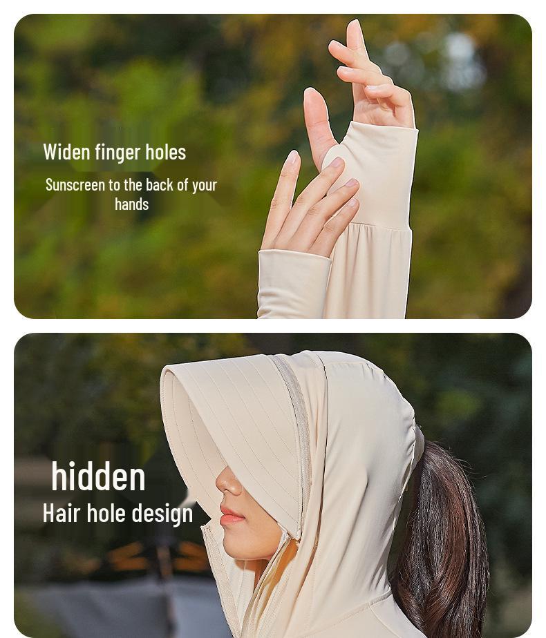 UPF 50+ Eisseide Sonnenschutz-Hoodie - UV-Schutz Radjacke für Männer & Frauen