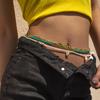 Trend Mixed Color Rice Bead Waist Chain Women, Beach Vacation Wind Shell Pendant Body Chain Set