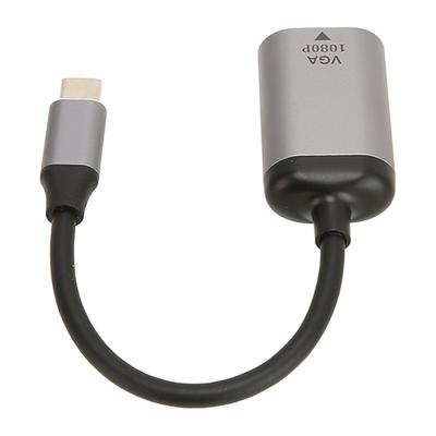 USB C auf VGA Adapter Aluminiumlegierung 1920x1200 60Hz Stabile Übertragung Typ C auf VGA Adapter für
