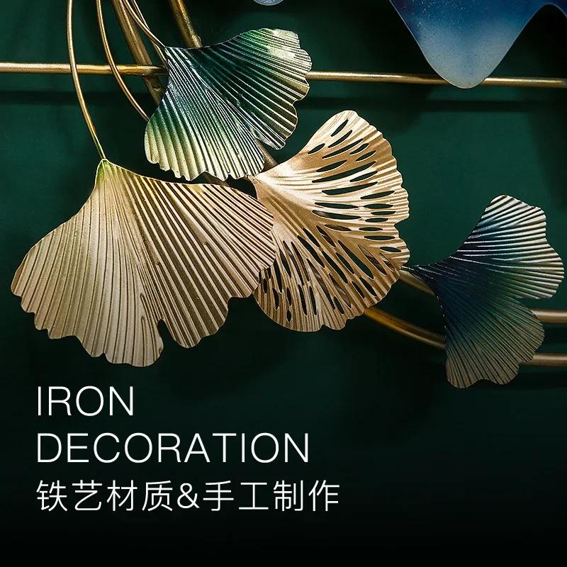 Large Nordic Luxury Wall Decoration Creative Home Decoration Wall 3D Wall Hanging Living Room Decoration Accessories With Lamp
