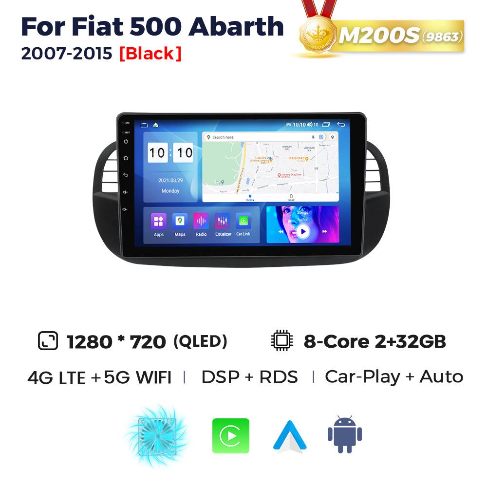 Navifly 9inch 1din Android Car Radio Stereo For FIAT 500 Abarth 2007-2015 Multimedia Player Wireless Carplay Auto GPS Navigation