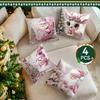 Pink Christmas Theme Pillowcase Bedroom Sofa Cushion Cover 100% Polyester Living Room Cushion Pillowcase Home Decor
