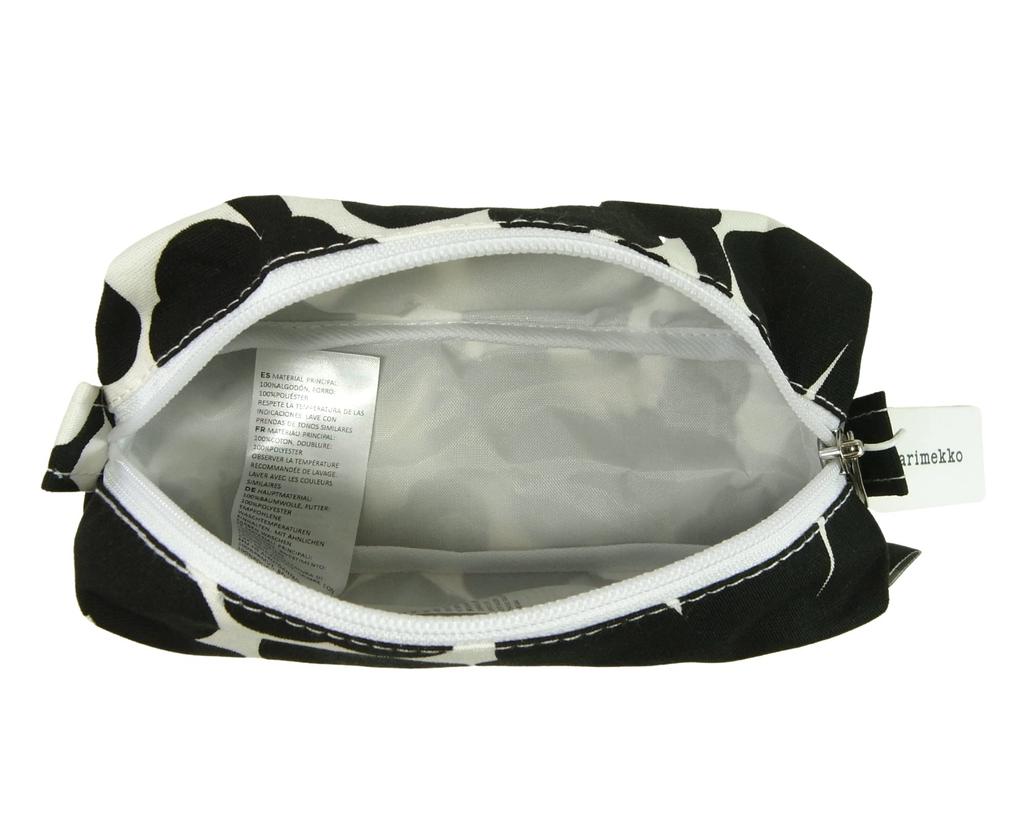 Marimekko TIISE Mini Unikko Pouch, White and Black, 071294 190 MA-591 [Parallel Import]