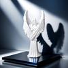 Creative White Resin Angel of Redemption Statue, Table Decoration, Hand Carved Angel Sculpture For Garden Home Decoration