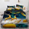 Deer Duvet Cover Set Wild Animals Flowers Pattern Polyester Bedding Set King Twin Full Size Comforter Cover For Kids Boys Girls