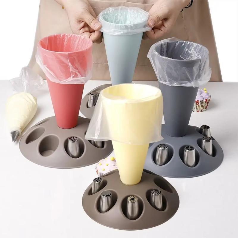 Cream Tool Piping Bag Rack Storage Auxiliary Decorating Mouth Storage Stand Cream Practice Pastry Baking Tools