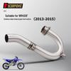 WR450F Stainless Steel Exhaust Pipe for Off-Road Motorcycles (2013-2015) - Non-Destructive Installation