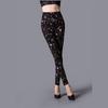 Women's Cartoon Print High Waist Slim Leggings – Plus Size, Trendy, Elastic, Perfect for Spring & Autumn.