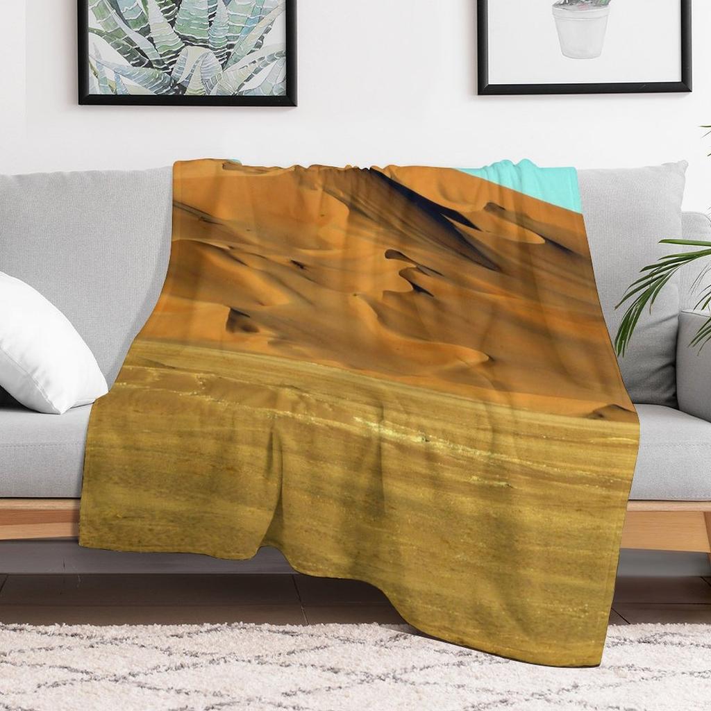 Sand Dunes Sahara Desert Landscape 22 Throw Blanket Portable Lightweight Blanket For Travel Camping