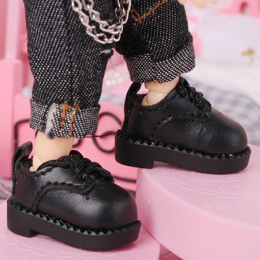 Pretend Play Obitsu11 Shoes Dress Up Cowhide Dolls Shoes Doll Leather Boots  Doll Accessories