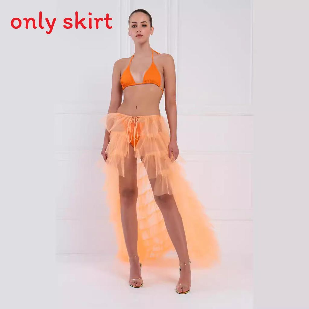 Classic Solid Color Pleated Midlength Skirt With Splicing Design For Office Wear