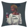 New African Women's Linen Pillowcase for Holiday Decoration, Car Sofa Lumbar Pillow Cushion