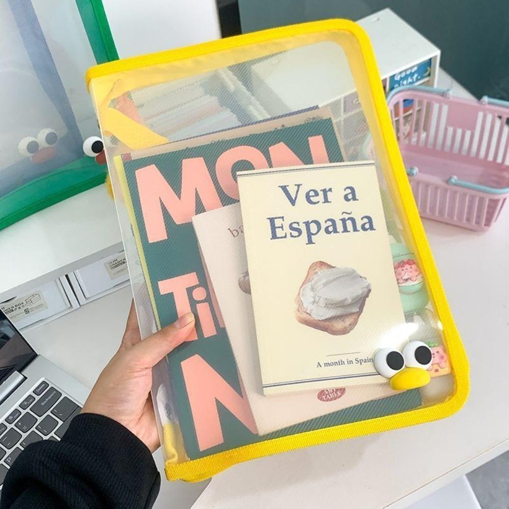 

Плюшевый Портативный Органайзер для файлов формата А4 Прозрачный Держатель для документов Милый Органайзер для документов Архив жёлтый