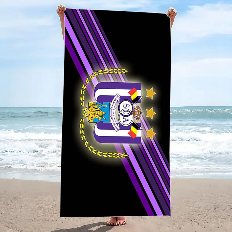 RSC Anderlecht Druck Strandtuch, Großes Weiches Schnelltrocknendes Handtuch für Strand Camping Schwimmen