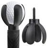 Mini Petal Golf Ball Retriever, 4-Prong Golf Ball Grabber Picker, Putter Grip Golf Ball Sucker Pickup Tool with Screw, Golf Accessories