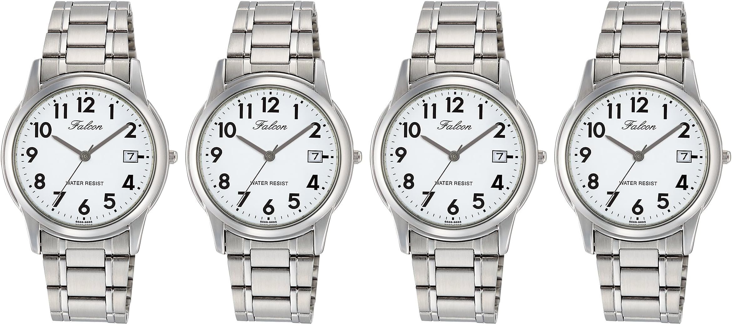 [Citizen Q&Q] Analog Waterproof Watch with Date, Metal Band, D010-204, Men s, White