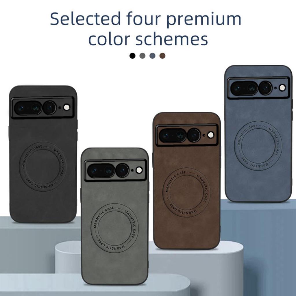 Premium Retro Leather Grain TPU Case for Google Pixel 7 Pro Anti‑Drop Business Phone Shell