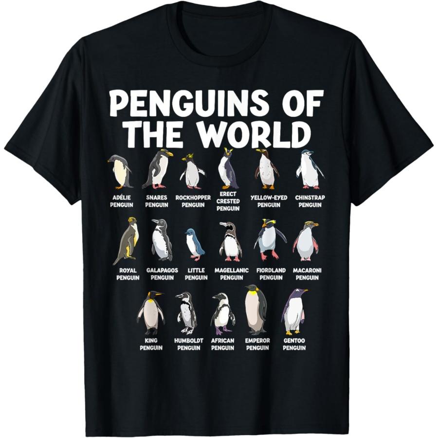 Penguins Of The World Kawaii Types Of Penguins Sea Animal T-Shirt S