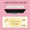 Extra Large Doodle Text Mouse Pad with Lock Edge - Thick, Durable Keyboard Desk Mat
