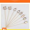 ZISIZ Disposable Peanut Shape Bamboo Fruit Picks