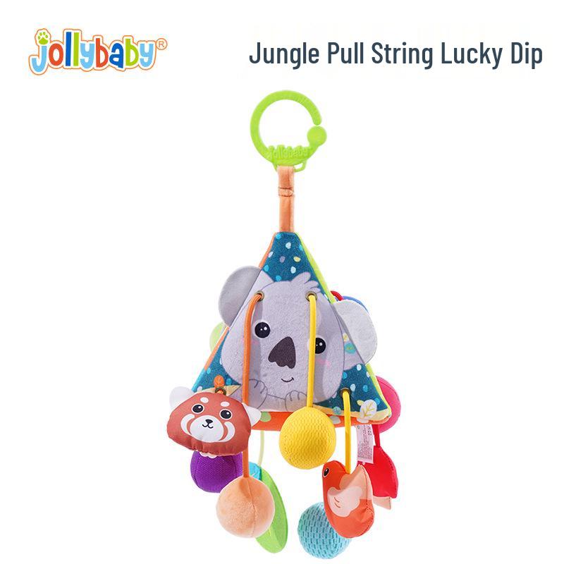 JollyBaby Kinderwagenanhänger: Plüsch Baby Auto Spielzeug & Rassel mit Windspiel