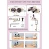Double Ended Twist Winder Handheld Sewing Machine with A Desk Clamp Versatile Loom Tensioner Machine Knitting Tool Equipment