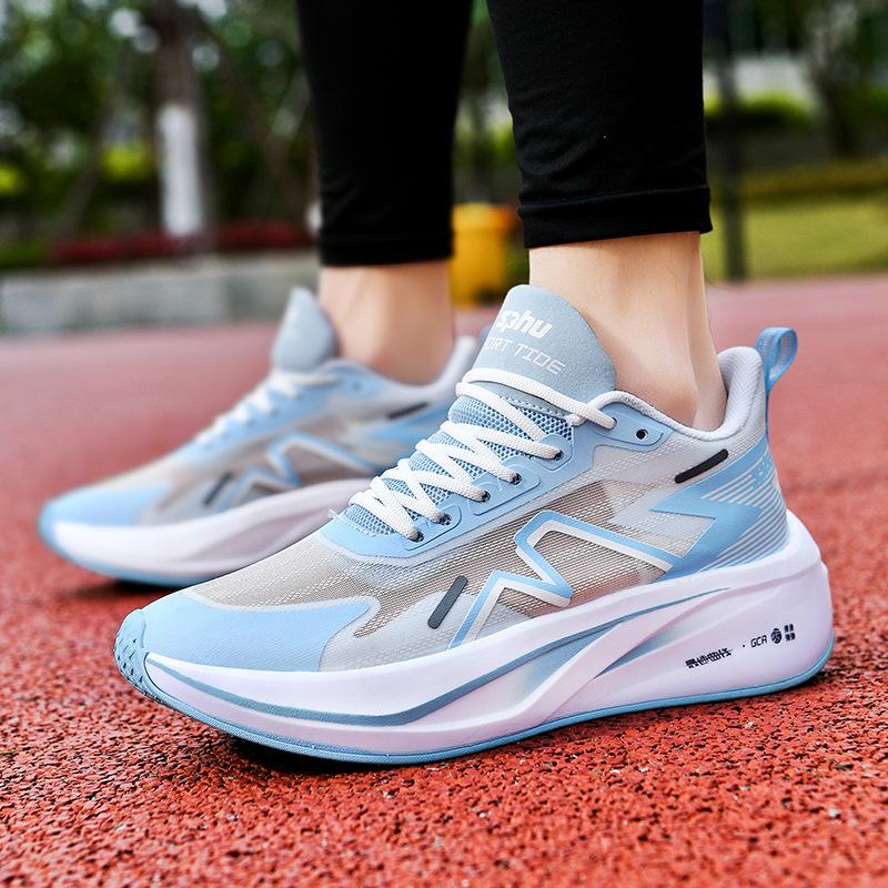 Summer Professional Marathon Soft-soled Mesh Breathable Sneakers, Thin Running Shoes, Men's Racing Long-distance Running Sneakers