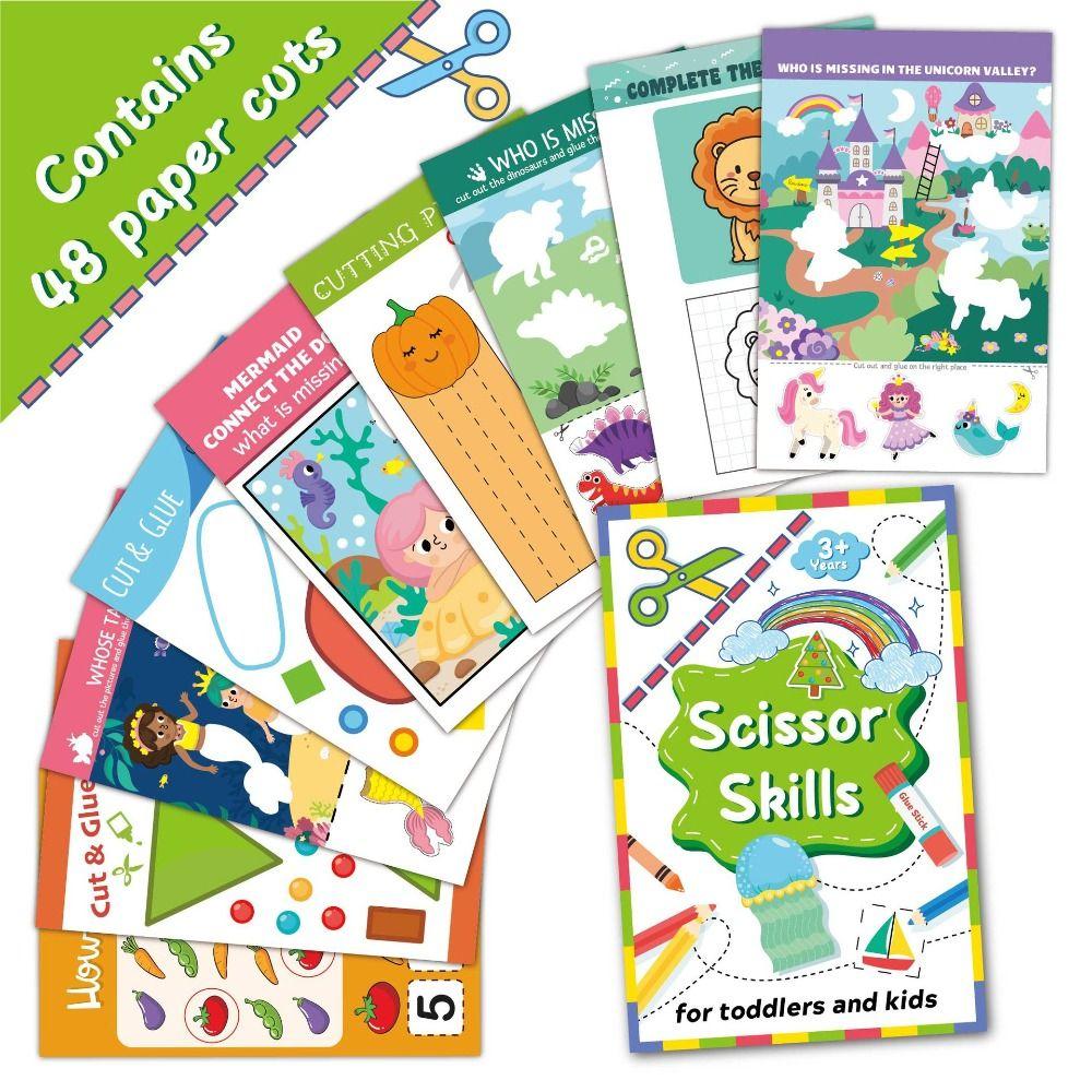Paper Children's Paper-cut Book Montessori Children Handmade Paper Toy  Kids Toddlers Children