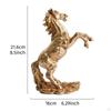 Leaping Horse Statue Tabletop Ornament Resin Figurine Collectible Sculpture for Desktop Hallway
