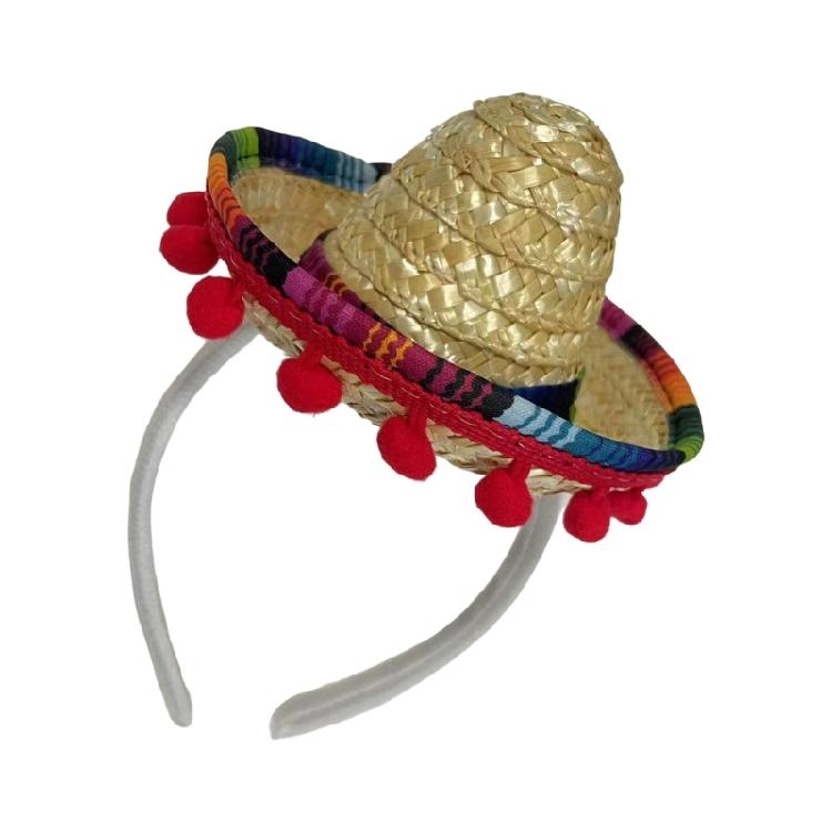 Washing Face Headbands Weaving Sombrero Hat Shape Headband Woman Spa Makeup Hairband Makeup Taking Photos Headpiece